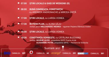 Stire din Actualitate : Programul zilei de vineri, 28 noiembrie, de la Antena 3 Constanța