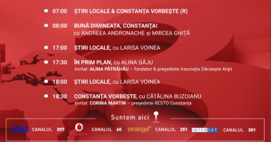 Stire din Actualitate : Programul zilei de miercuri, 3 decembrie, de la Antena 3 Constanța