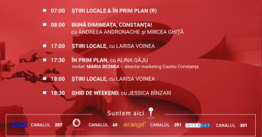 Stire din Actualitate : Programul zilei de joi, 4 decembrie, de la Antena 3 Constanța