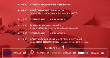 Stire din Actualitate : Programul zilei de vineri, 5 decembrie, de la Antena 3 Constanța