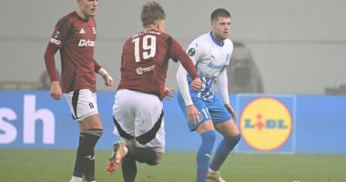 Stire din Sport : Fotbal: Universitatea Craiova, învinsă de Sparta Praga chiar în Bănie, în Conference League