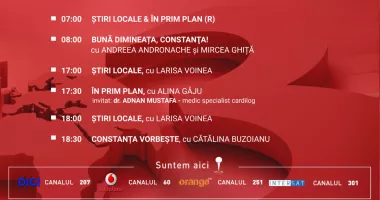 Stire din Actualitate : Programul zilei de miercuri, 7 ianuarie, de la Antena 3 Constanța