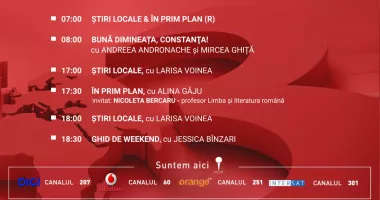 Stire din Actualitate : Programul zilei de joi, 8 ianuarie, de la Antena 3 Constanța