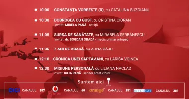 Stire din Actualitate : Programul zilei de sâmbătă, 10 ianuarie, de la Antena 3 Constanța