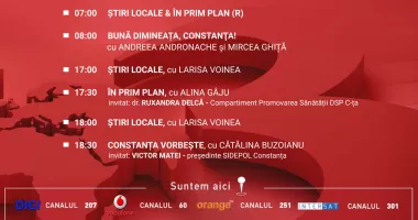Stire din Actualitate : Programul zilei de marți, 13 ianuarie, de la Antena 3 Constanța