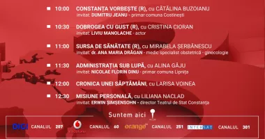 Stire din Actualitate : Programul zilei de sâmbătă, 17 ianuarie, de la Antena 3 Constanța