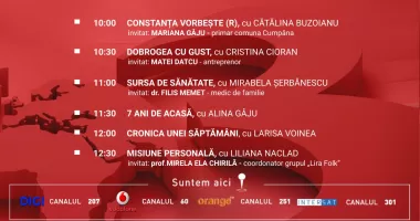 Stire din Actualitate : Programul zilei de sâmbătă, 7 februarie, de la Antena 3 Constanța