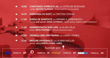 Stire din Actualitate : Programul zilei de sâmbătă, 21 februarie, de la Antena 3 Constanța