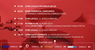 Stire din Actualitate : Programul zilei de miercuri, 18 martie, de la Antena 3 Constanța