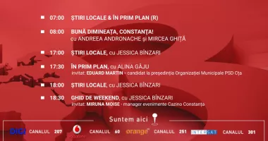Stire din Actualitate : Programul zilei de joi, 19 martie, de la Antena 3 Constanța