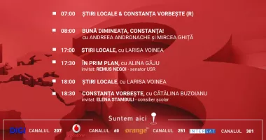 Stire din Actualitate : Programul zilei de miercuri, 8 aprilie, de la Antena 3 Constanța