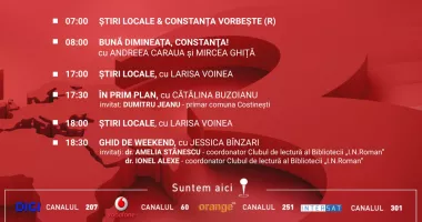 Stire din Actualitate : Programul zilei de joi, 16 aprilie, de la Antena 3 Constanța