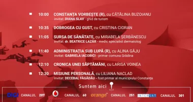 Stire din Actualitate : Programul zilei de sâmbătă, 18 aprilie, de la Antena 3 Constanța