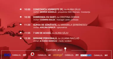 Stire din Actualitate : Programul zilei de sâmbătă, 25 aprilie, de la Antena 3 Constanța