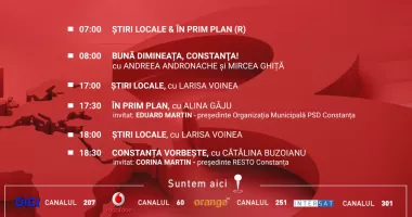 Stire din Actualitate : Programul zilei de miercuri, 29 aprilie, de la Antena 3 Constanța