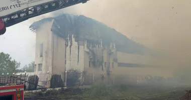 Stire din Eveniment : Incendiu puternic la două pensiuni din Murighiol. Focul s-a extins din cauza vântului
