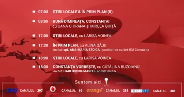 Stire din Actualitate : Programul zilei de miercuri, 13 mai, de la Antena 3 Constanța