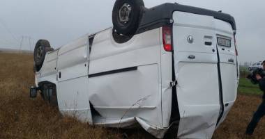 Galerie FOTO. Accident GRAV în Constanța. Dubă de marfă răsturnată. Trei victime - 3