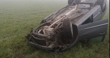 S-a răsturnat cu mașina la marginea Constanței