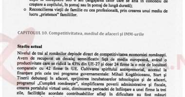 PROGRAMUL DE GUVERNARE al Cabinetului Ungureanu - 14