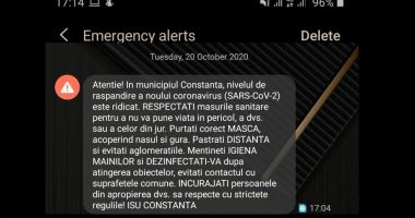 ALERTĂ pe telefon, de la ISU Constanţa. “Respectaţi măsurile sanitare!” - 2