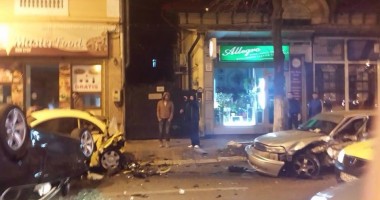 FOTO și VIDEO / Un notar public constănțean a făcut praf CINCI mașini, după care s-a răsturnat cu BMW-ul / UPDATE - 2
