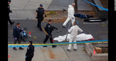 GALERIE FOTO / ATAC SÂNGEROS la New York. Un bărbat a intrat cu camionul în trecători: 8 morți și numeroși răniți - 10