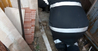 Galerie foto-video / Salvat de pompieri, după ce a căzut într-o hazna - 4