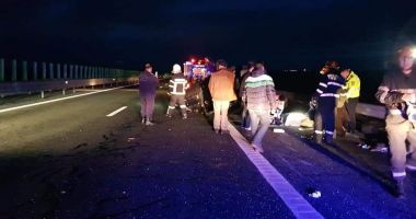MAȘINĂ RĂSTURNATĂ pe AUTOSTRADA SOARELUI! Trei victime, printre care un COPIL, au ajuns la spital! - 2