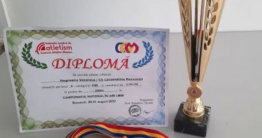 Atleta veterană Veronica Negreanu, medaliată cu aur la Naţionalele Masters - 2