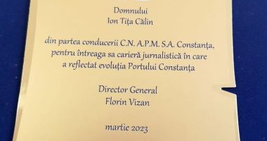 Plachetă aniversară pentru ziaristul Ion Tiţa-Călin, din partea CNAPMC - 2