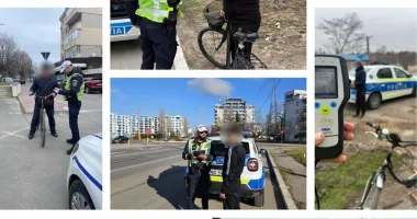 Stire din Eveniment : Amenzi pe bandă rulantă. Pietoni și bicicliști prinși în neregulă