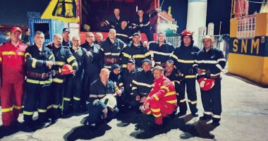 GALERIE FOTO / DETALII de la INCENDIUL VIOLENT din Șantierul Midia - 2