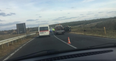 Accident rutier pe un pod de la Medgidia