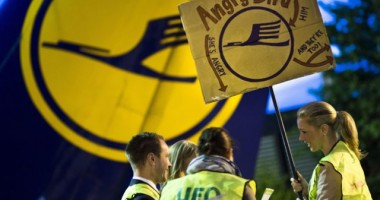 Stire din Economie : Lufthansa: personalul navigant amenință cu o grevă națională de 24 de ore pentru vineri