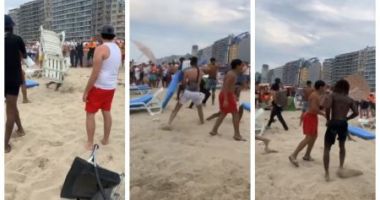 Bătaie pe plaja în timp de pandemie! Turiștii aruncau cu pietre, umbrele sau șezlonguri în polițiști - 3