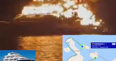Stire din Eveniment : 25 de oameni au fost salvați de pe un catamaran în flăcări