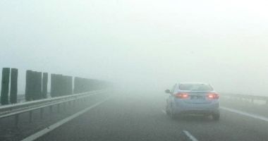 CEAȚĂ PE AUTOSTRADĂ! Poliția avertizează șoferii să conducă prudent