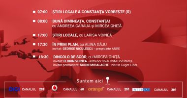 Stire din Actualitate : Programul zilei de luni, 17 noiembrie, de la Antena 3 Constanța