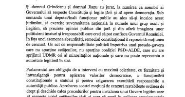 Moțiunea de cenzură, finalizată. Iată textul - 4