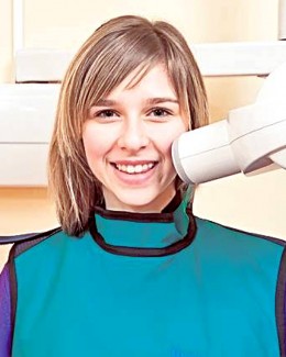 Radiografie cu șorț protector