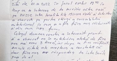 SCRISOARE DE MULȚUMIRE pentru un JANDARM din Constanța care a intervenit la un ACCIDENT. "I-a salvat viața fiicei mele!" - 3
