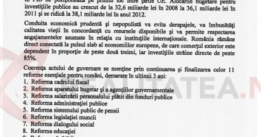 PROGRAMUL DE GUVERNARE al Cabinetului Ungureanu - 3