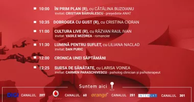 Programul zilei de duminică, 7 iunie, de la Antena 3 Constanța