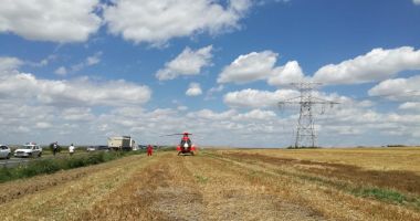 GALERIE FOTO /GRAV ACCIDENT RUTIER LA PALAZU MIC! INTERVINE ELICOPTERUL SMURD - 3