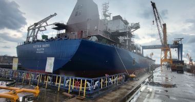 Histria Narvi, lansată la apă în Şantierul Naval Constanţa. "Este o navă lider în segmentul ei de piaţă" - 5