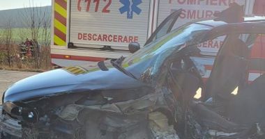 Accident între două camioane, la ieșirea din Stupina! Intervine elicopterul SMURD - 4