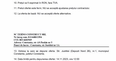 Furnizare Autobasculanta, în cadrul proiectului „Investitii pentru Retehnologizare la Tehno Construct SRL” - 2