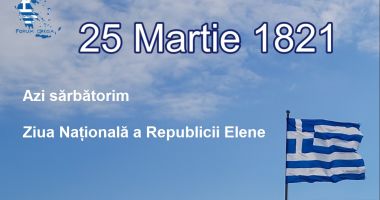 Stire din Cultură-Educație : Astăzi este Ziua Națională a Greciei. Cum marchează Comunitatea Elenă Elpis acest eveniment