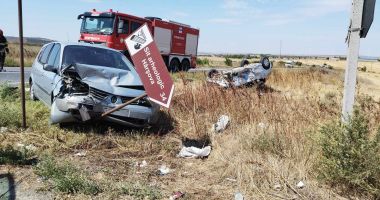 Opt persoane implicate într-un accident rutier între Gălbiori şi Crucea